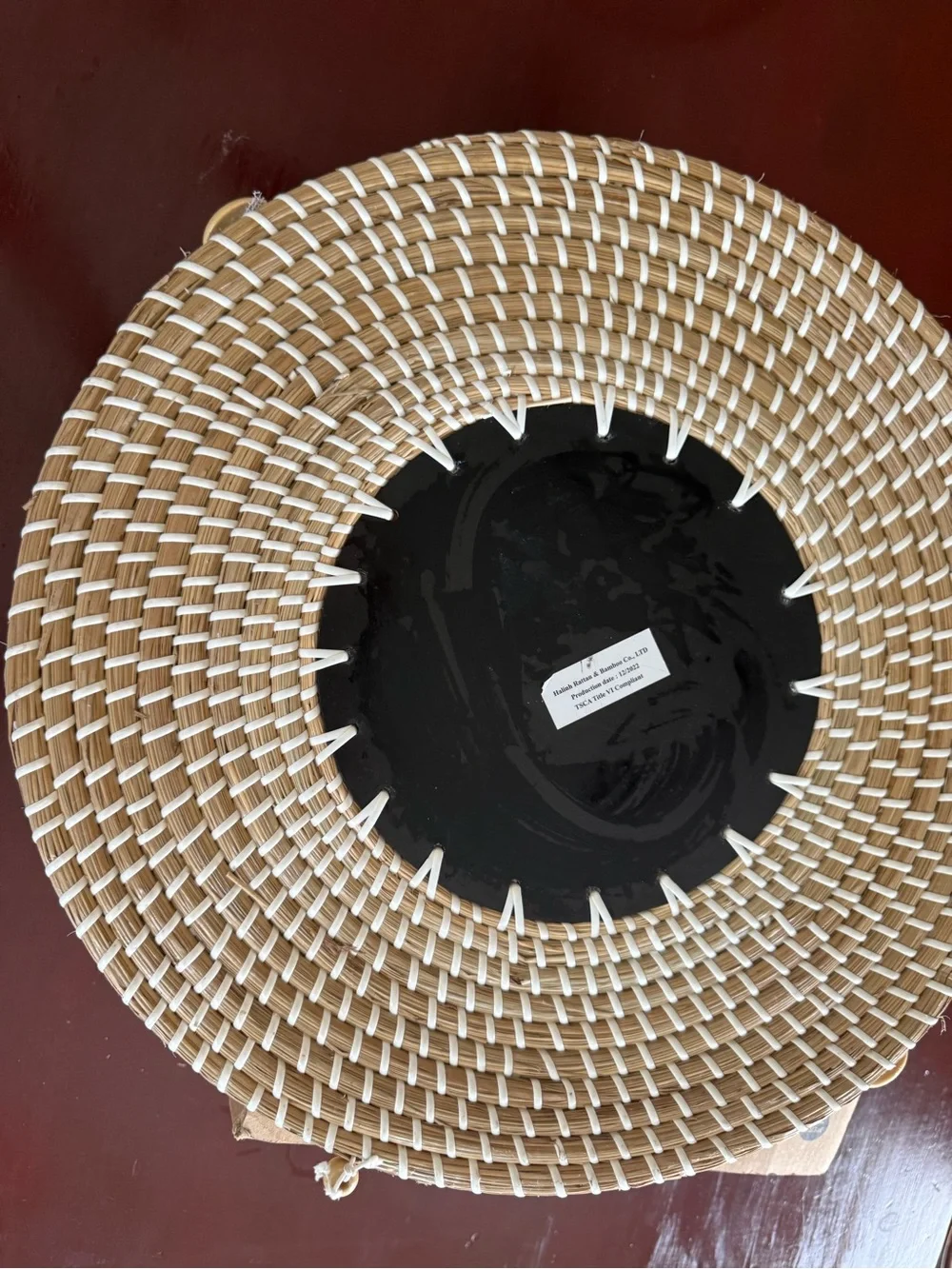 Handwoven Natural and White Decorative Food Serving Basket